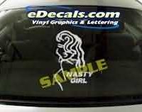  CRT193 Nasty Girl Cartoon Decal