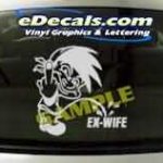 CRT202 F You Ex Wife Cartoon Decal