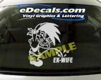 CRT202 F You Ex Wife Cartoon Decal