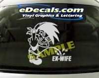 CRT202 F You Ex Wife Cartoon Decal