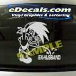 CRT203 F You Ex Husband Cartoon Decal