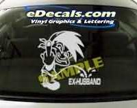 CRT203 F You Ex Husband Cartoon Decal