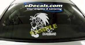 CRT203 F You Ex Husband Cartoon Decal