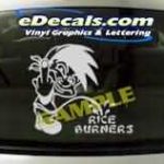 CRT204 F You Rice Burners Cartoon Decal