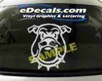  CRT206 Bulldog Cartoon Decal