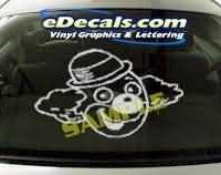  CRT207 Clown Cartoon Decal