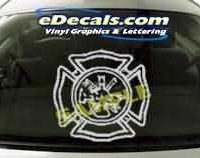  CRT210 Fire Dept Cartoon Decal