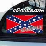 CRT212 Confederate Flag Cartoon Decal