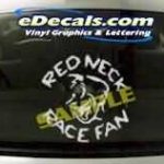CRT213 Redneck Racefan Cartoon Decal