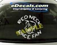 CRT213 Redneck Racefan Cartoon Decal