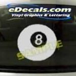 CRT214 Eight Ball Cartoon Decal