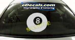 CRT214 Eight Ball Cartoon Decal