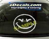 CRT216 Smiley Face Cartoon Decal