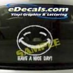 CRT217 Smiley Face Cartoon Decal