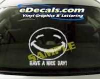  CRT217 Smiley Face Cartoon Decal