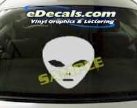 CRT222 Alien Cartoon Decal