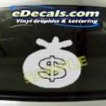 CRT224 Sack o Money Cartoon Decal