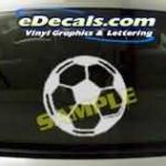 CRT226 Soccer Ball Cartoon Decal