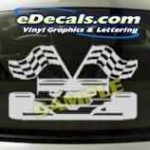 CRT228 Race Car Cartoon Decal