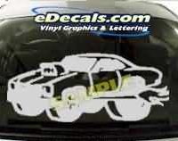  CRT229 Race Car Cartoon Decal