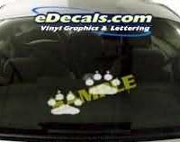  CRT231 Paw Print Cartoon Decal