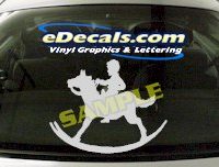 CRT405 Horse Shape Cartoon Decal