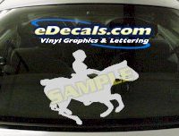  CRT406 Horse Shape Cartoon Decal