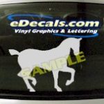 CRT417 Horse Shape Cartoon Decal