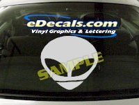  CRT453 Alien Cartoon Decal