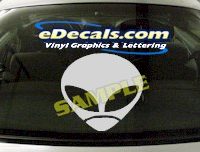  CRT454 Alien Cartoon Decal