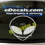 CRT455 Alien Cartoon Decal