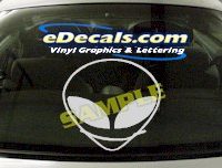 CRT455 Alien Cartoon Decal