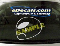  CRT457 Alien Cartoon Decal