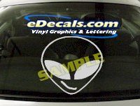  CRT458 Alien Cartoon Decal
