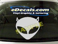  CRT462 Alien Cartoon Decal