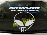  CRT463 Alien Cartoon Decal