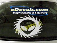  CRT467 Alien Cartoon Decal