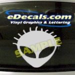CRT468 Alien Cartoon Decal
