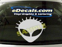  CRT468 Alien Cartoon Decal