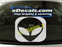  CRT469 Alien Cartoon Decal