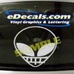 CRT472 Alien Cartoon Decal