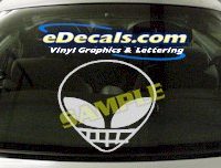  CRT472 Alien Cartoon Decal