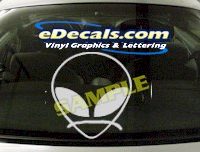  CRT474 Alien Cartoon Decal