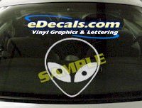  CRT475 Alien Cartoon Decal