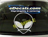  CRT476 Alien Cartoon Decal
