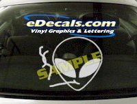  CRT477 Alien Cartoon Decal