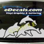 CRT500 Jumping Dolphins Marine Cartoon Decal