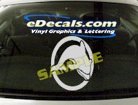  CRT502 Dolphin Circle Marine Cartoon Decal