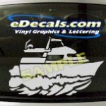 CRT504 Power Boat Marine Cartoon Decal