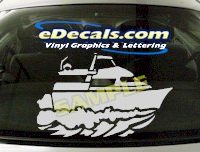  CRT504 Power Boat Marine Cartoon Decal